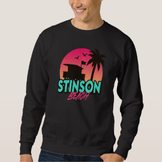 Sudadera Vintage Stinson Beach California Palm Trees Ca Ret