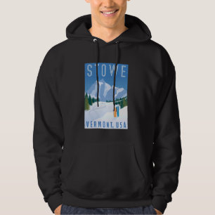 Sudadera Vintage Stowe Snow Mountain Vermont Ski al aire li