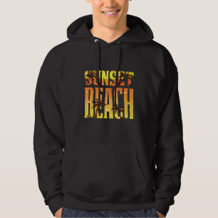 Sudadera Vintage Sunset Beach Palm Trees Summer Sunrise Pal