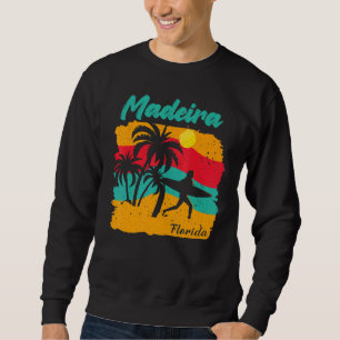 Sudadera Vintage Sunset Beach Surfing Madeira Florida Summe