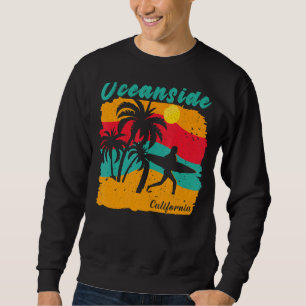 Sudadera Vintage Sunset Beach Surfing Ocean California