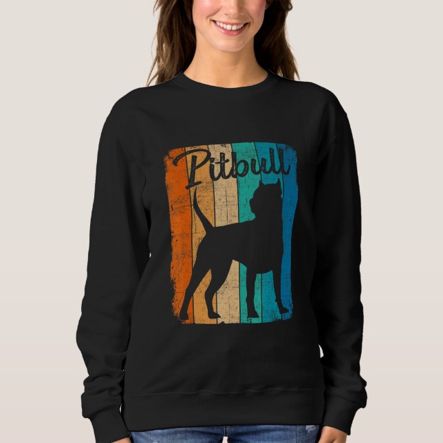 Sudadera Vintage Sunset Pitbull Dog Pet  Dog Owner (Anverso)