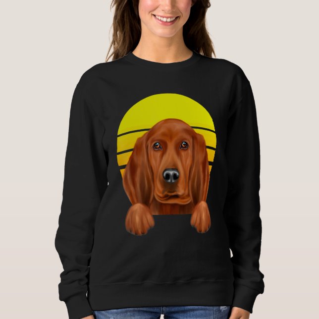 Sudadera Vintage Sunset Redbone Coonhound Dog (Anverso)