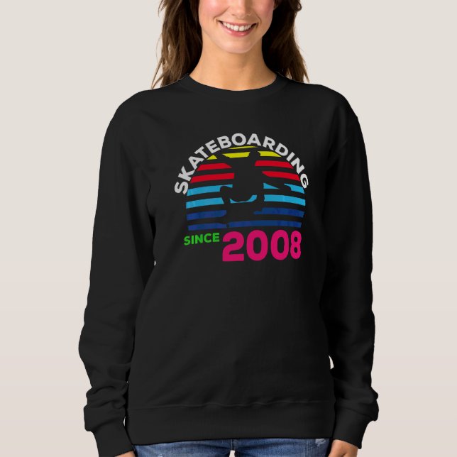 Sudadera Vintage Sunset Skateboarding Desde 2008 (Anverso)