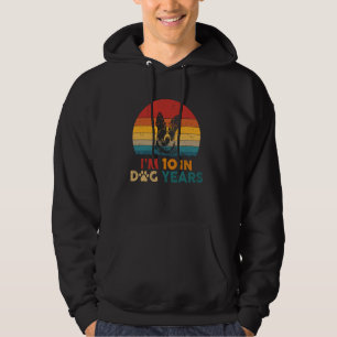 Sudadera Vintage, tengo 10 años en perros, 70 años gracioso