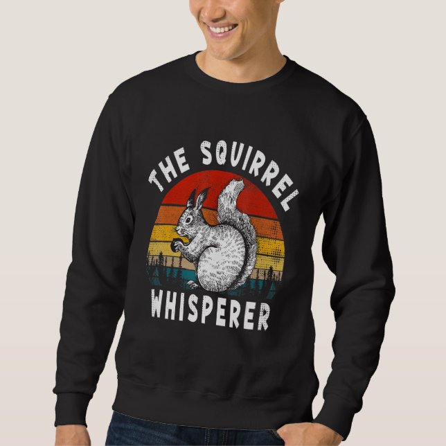Sudadera Vintage The Squirrel Whisperer, Squirrel Lovers, N (Anverso)