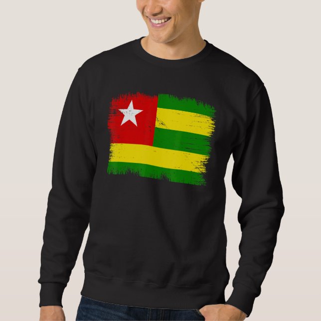 Sudadera Vintage Togo Flag Togolese Independence Day (Anverso)