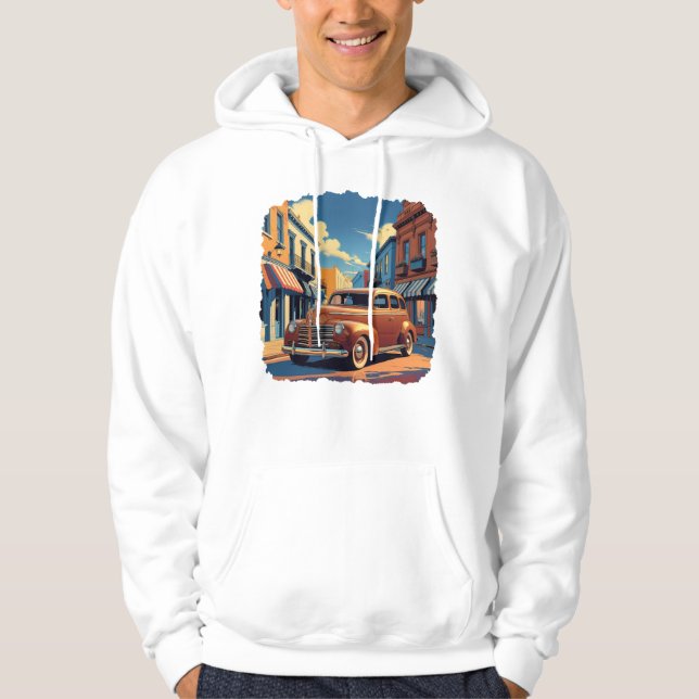 Sudadera Vintage Town Street Illustration (Anverso)
