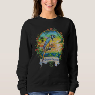 Sudadera Vintage Tropical Grand Cayman Sunset Parrot Vacati