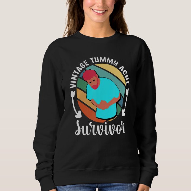 Sudadera Vintage Tummy Ache Survivor Stomachache Ibs (Anverso)