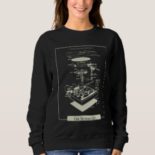 Sudadera Vintage Turnable para DJ de Old School