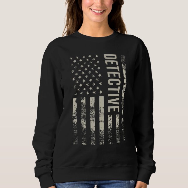 Sudadera Vintage US American Flag Detective (Anverso)