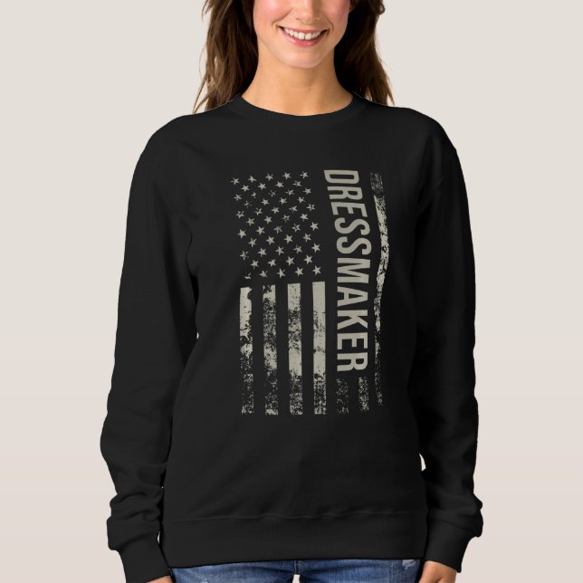 Sudadera Vintage US American Flag Dressmaker Premium (Anverso)