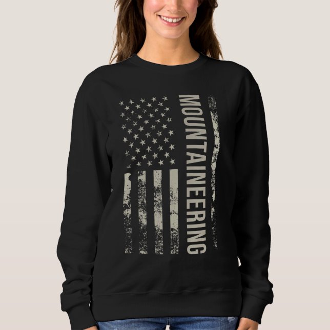 Sudadera Vintage US American Flag Mountaineering (Anverso)