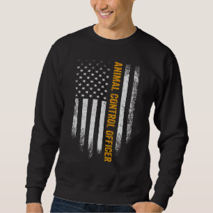 Sudadera Vintage USA Animal Control Officer American Flag P