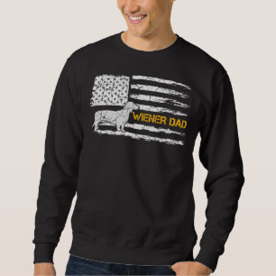 Sudadera Vintage Uu Bandera Estadounidense Dachshund Perro