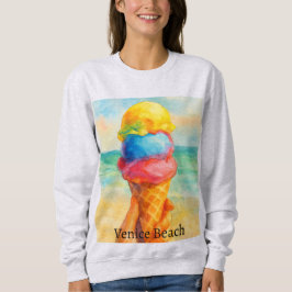 Sudadera Vintage Venice Beach California Watercolor