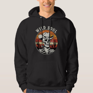 Sudadera Vintage Wild Soul Skeleton Cowboy | Gothic Western