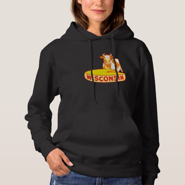Sudadera Vintage Wisconsin Dairy Cheese Cow Retro (Anverso)