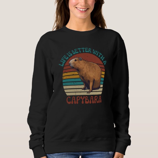 Sudadera Vintage With A Capybara Rodent (Anverso)