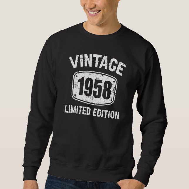 Sudadera Vintage Y Nacido En 1958 (Anverso)