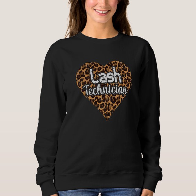 Sudadera Vintagee Lash Technist Leopard Eyelash Lash Tech (Anverso)
