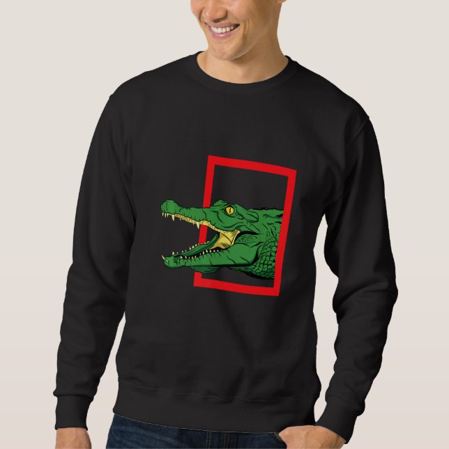Sudadera Vintages Caiman Alligator Lizards Reptile Crocodil (Anverso)