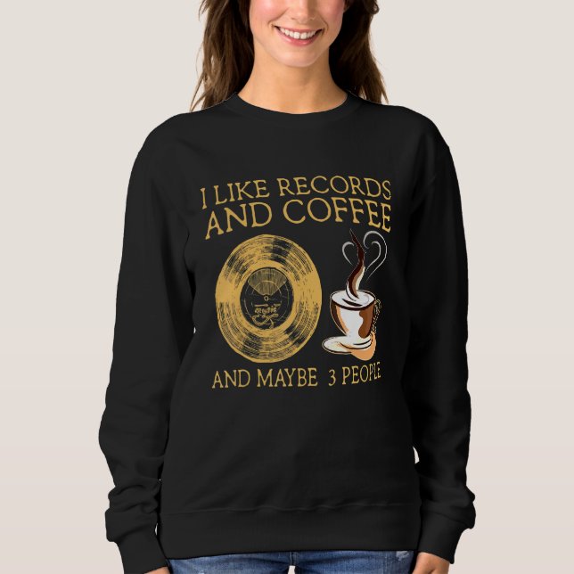 Sudadera Vinyl Records Music Disk Coffee Apparte (Anverso)