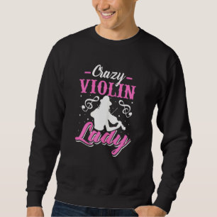 Sudadera Viola Mu, una mujer loca violinista divertida
