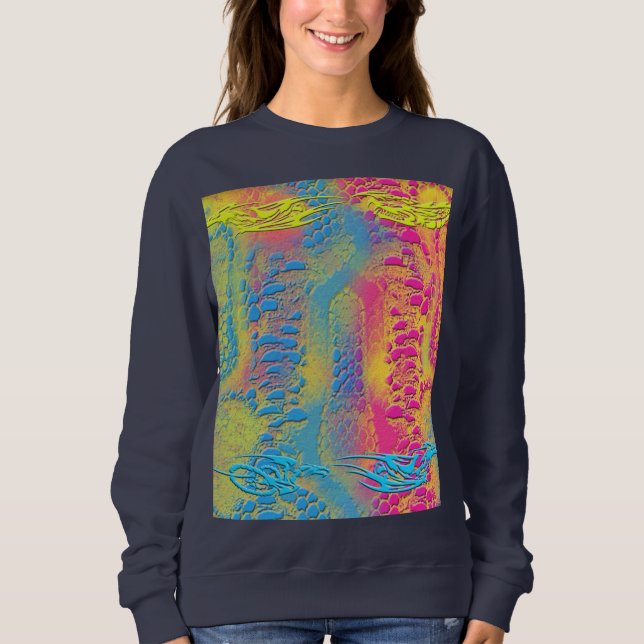 Sudadera VIOLET LACE - Digital - Arte Fractal - (Anverso)
