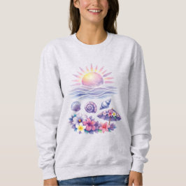 Sudadera violet watercolor creative beach
