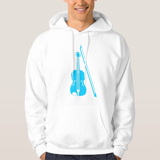 Sudadera Violín - Azul cielo (Anverso)