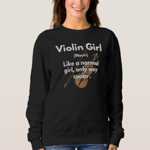 Sudadera Violin Chica Definición Chica normal pero Viol más