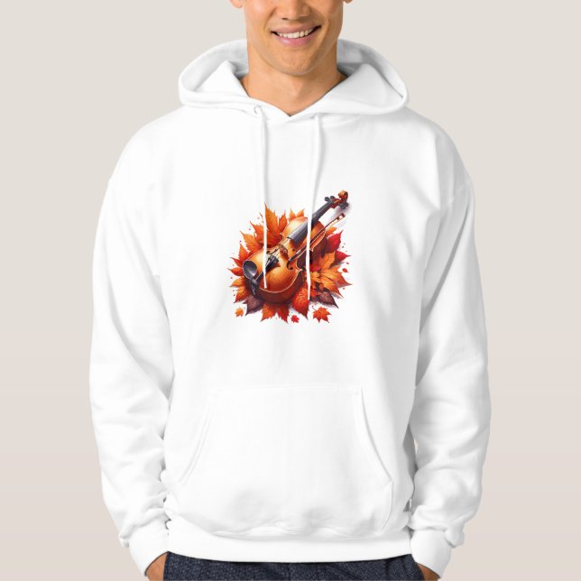 Sudadera Violín en la cama de hojas (Anverso)