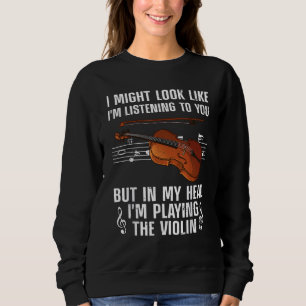 Sudadera Violín Guay Para Hombres Violinista Jugadora Viola