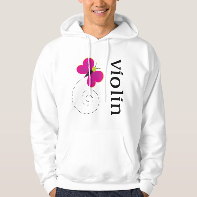 Sudadera Violín lindo de la mariposa (Anverso)