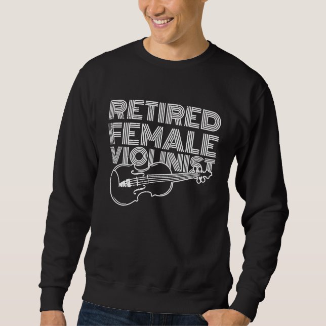 Sudadera Violinist Retired Fiddler Fiddle  Violin (Anverso)