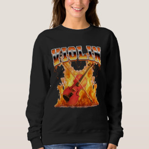 Sudadera Violinista de instrumento violín llama a Bootleg S