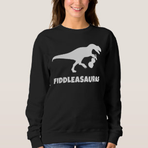 Sudadera Violinista violinista de dinosaurios T-Rex Violin