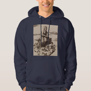 Sudadera Virgen y niño en las nubes