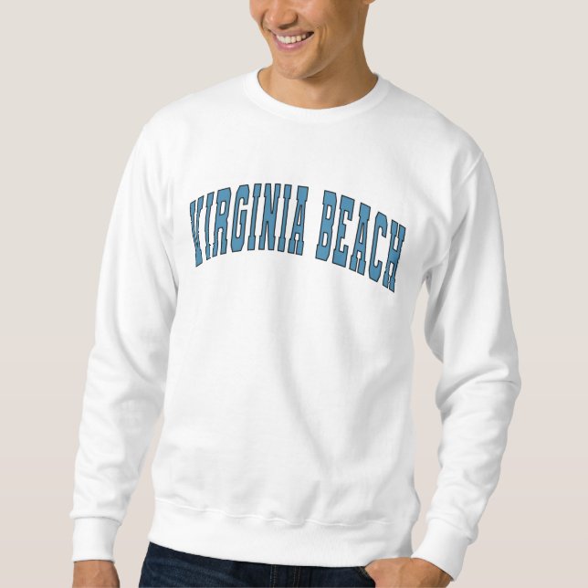 Sudadera Virginia Beach Vintage Varsity College Style (Anverso)