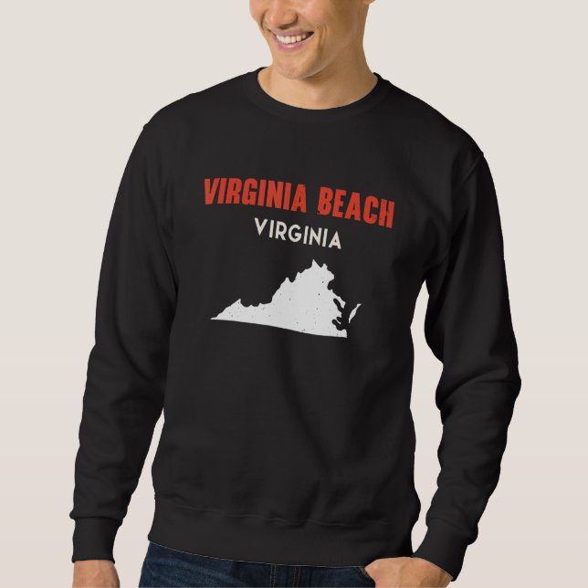 Sudadera Virginia Beach Virginia USA State America Travel V (Anverso)