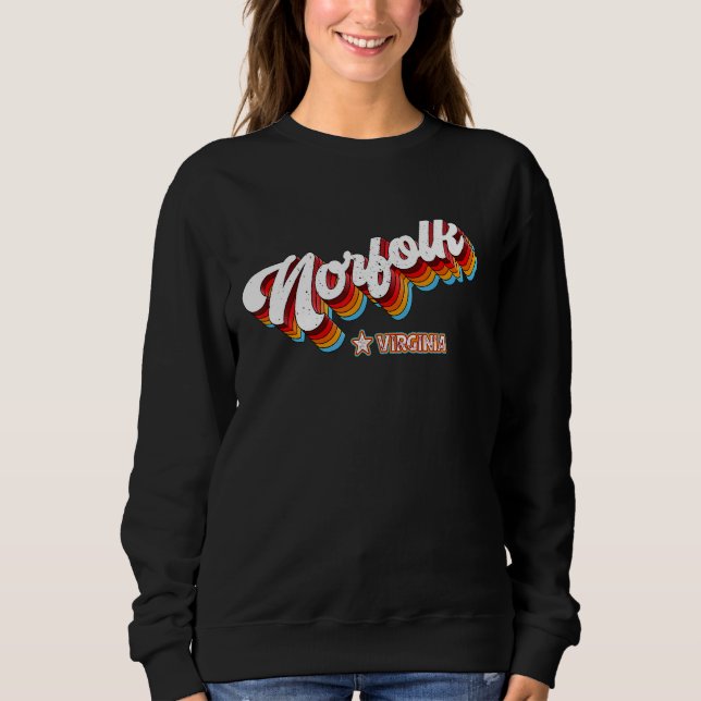 Sudadera Virginia Va de Norfolk de Retro 80 (Anverso)