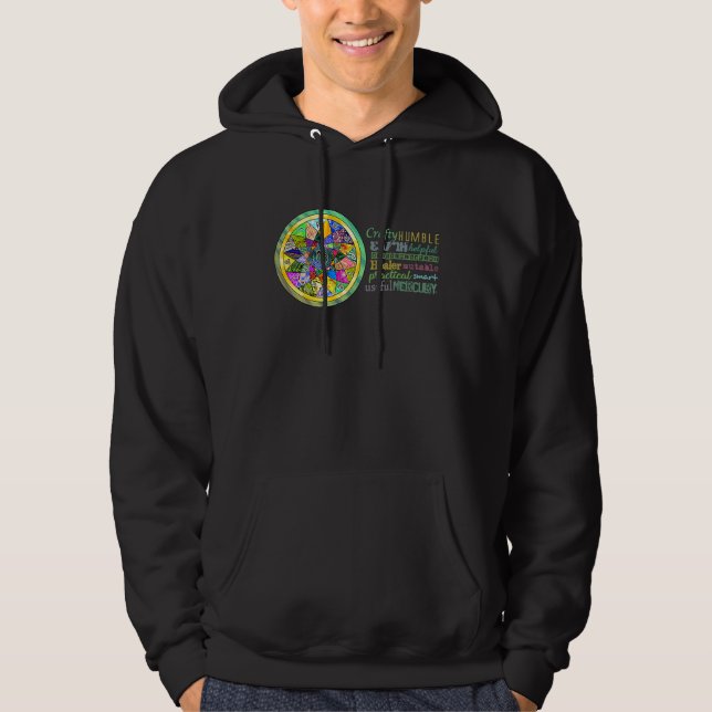 Sudadera Virgo Astrology Mandala characteristics traits  un (Anverso)