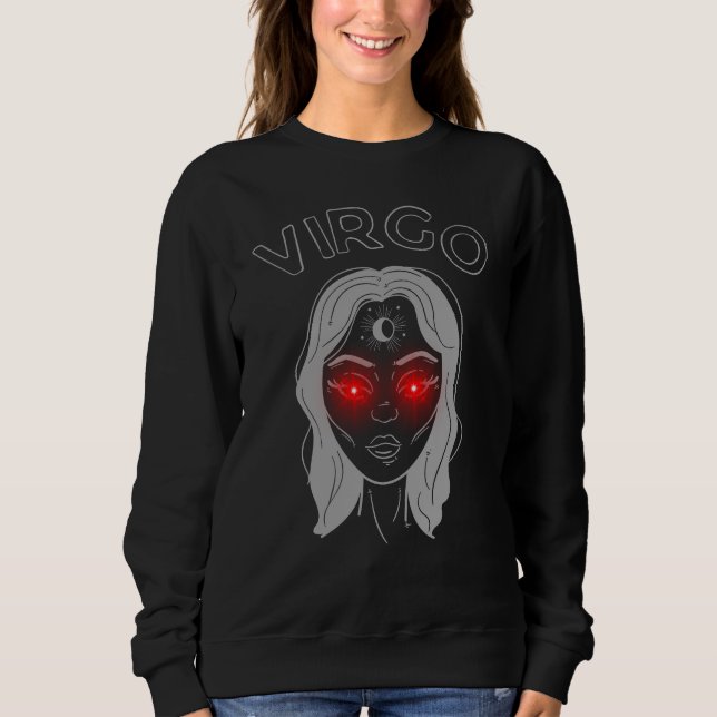 Sudadera Virgo Dark Astrology | Minimal Occult Zodiac (Anverso)