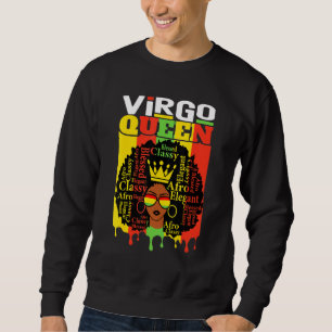 Sudadera Virgo Queen Zodiac Afro Hair Style Bendito Clásico