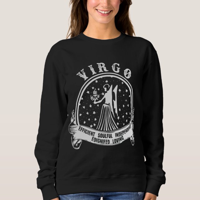 Sudadera Virgo Zodiac Nacimiento Rótulo 1 (Anverso)