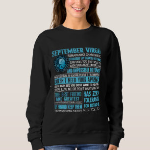 Sudadera Virgo Zodiac Rótulos Astrología Septiembre Cumplea