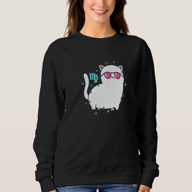 Sudadera Virgo Zodiac Sign as a Cat Horoscope (Anverso)