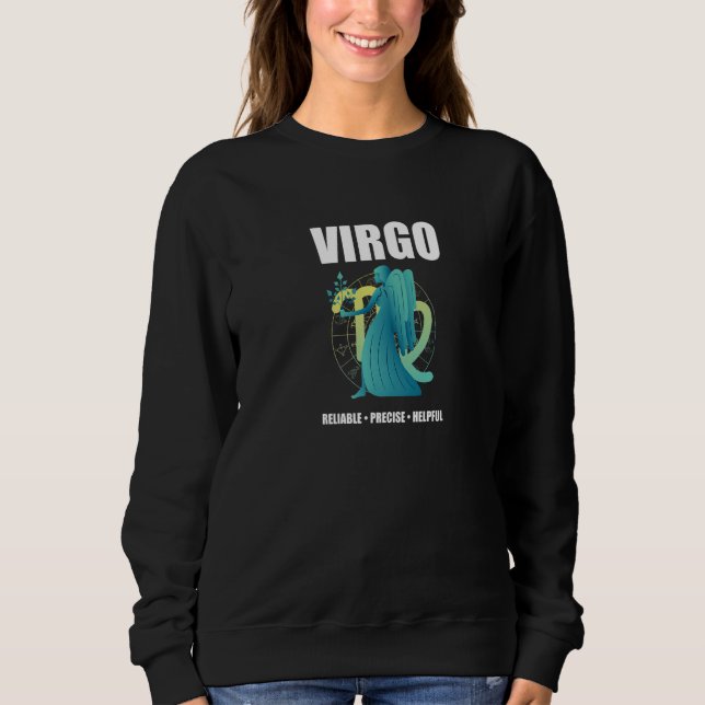 Sudadera Virgo Zodiac Sign Facts Quote Symbol Horoscope Ast (Anverso)